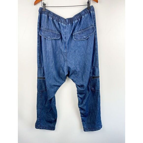 Anthropologie PILCRO Cottage Utility Jeans Drawstring Waist Pull-onPants Sz XL - Picture 9 of 9